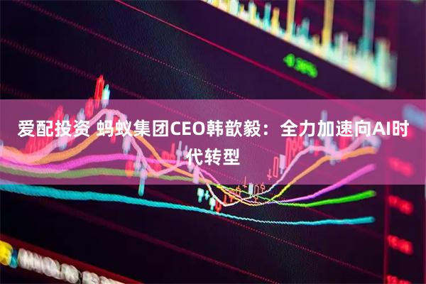 爱配投资 蚂蚁集团CEO韩歆毅：全力加速向AI时代转型
